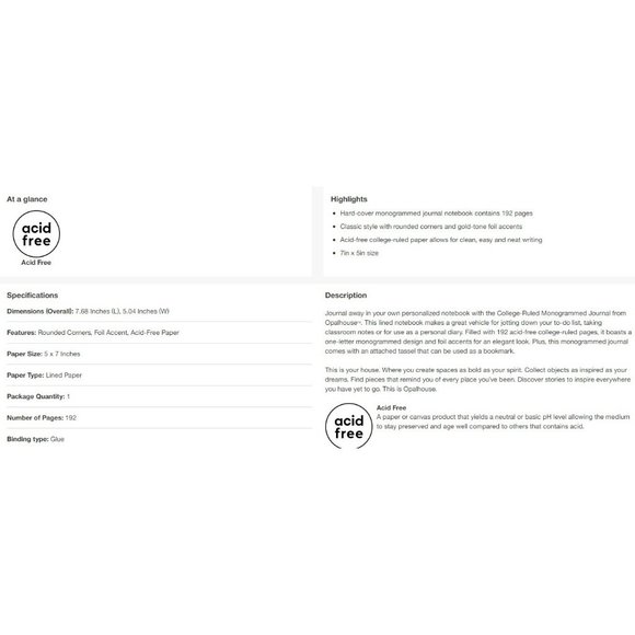 Opalhouse Office Opalhouse College Rule Letter Maroon Journal Monogram 92 Pages Gold Foil